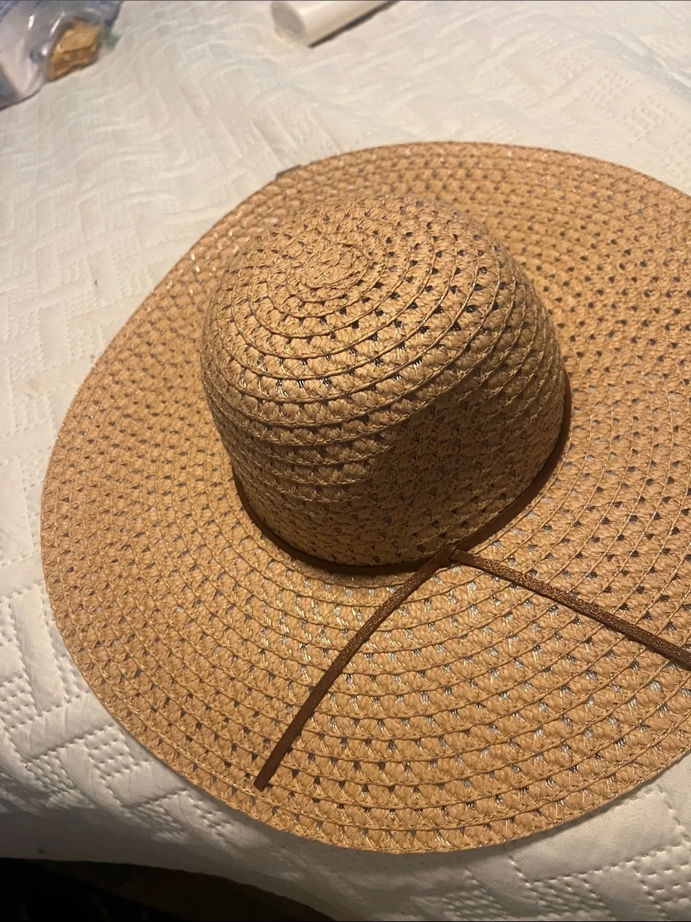 Women’s Wide-Brim Straw Sun Hat - Tan